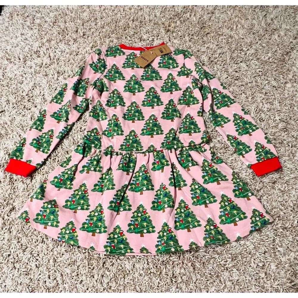 NWT❤️Mini Boden Cosy Printed Sweatshirt Dress sz11/12Y